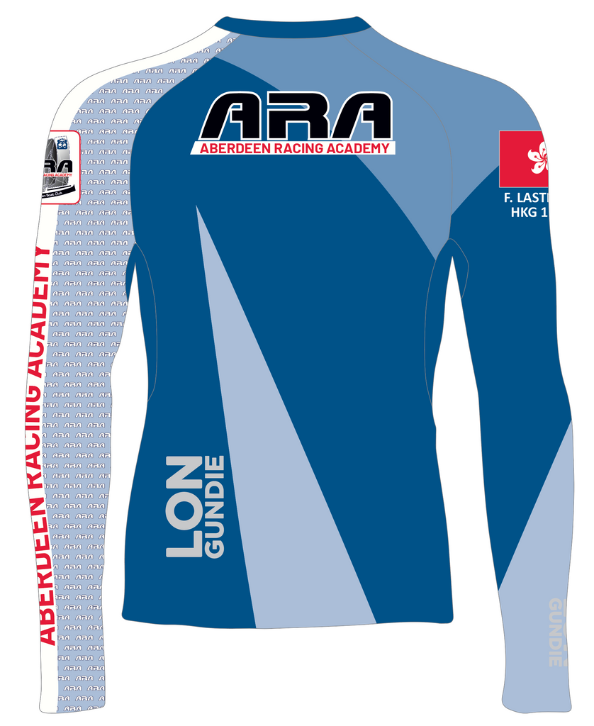 JR RASH GUARD TOP LONG SLEEVE BLUE | ABERDEEN BOAT CLUB / RACE ACADEMY | PSNLZ'D