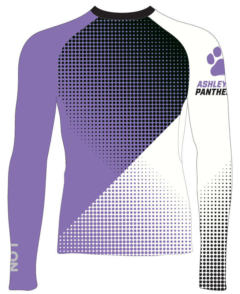 WOMEN RASH GUARD TOP LONG SLEEVE PURPLE | ASHLEY HALL | PSNLZ'D