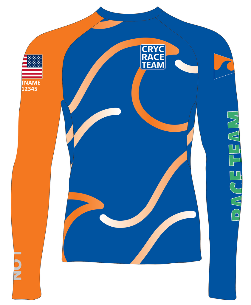 MEN TECH-TEE TOP LONG SLEEVE BLUE | CORAL REEF YACHT CLUB - GREEN | PSNLZ'D