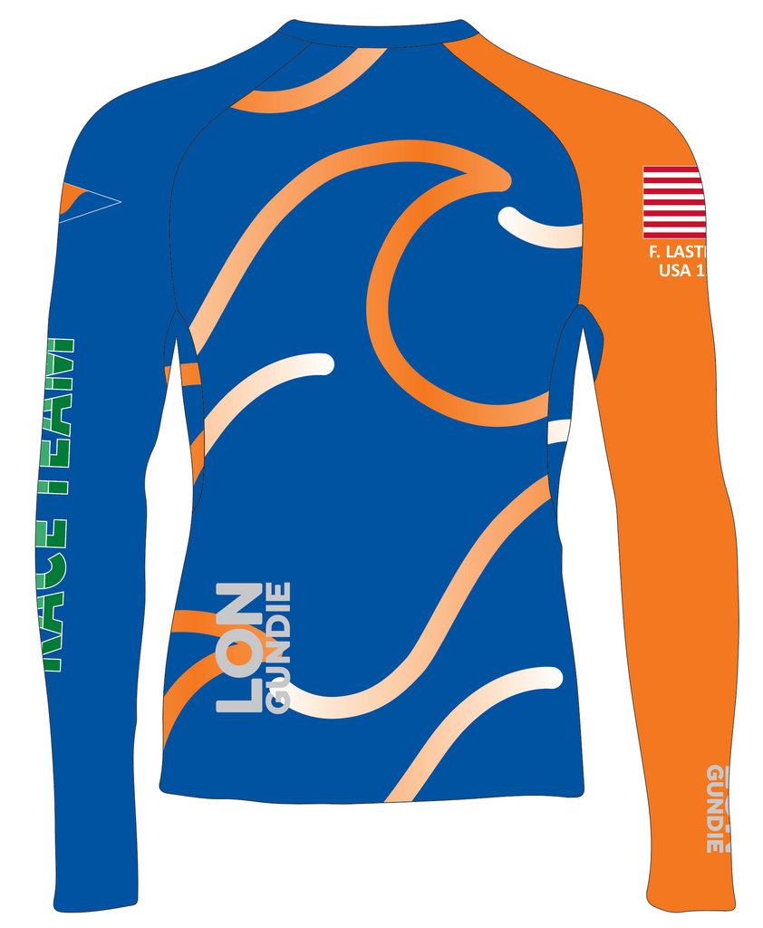 MEN TECH-TEE TOP LONG SLEEVE BLUE | CORAL REEF YACHT CLUB - GREEN | PSNLZ'D