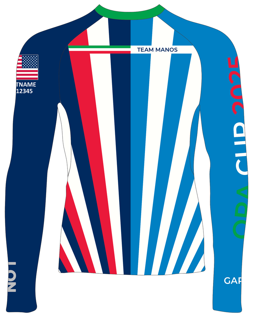 JR RASH GUARD TOP LONG SLEEVE BLUE | TEAM MANOS | PSNLZ'D