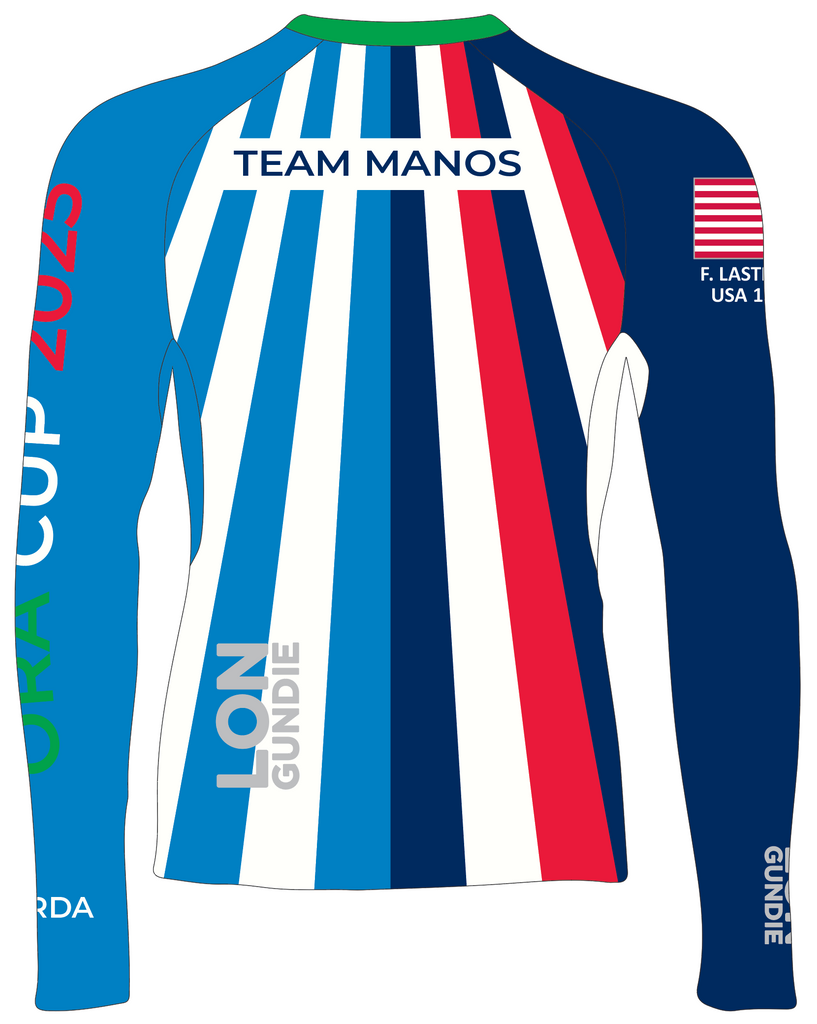 JR RASH GUARD TOP LONG SLEEVE BLUE | TEAM MANOS | PSNLZ'D