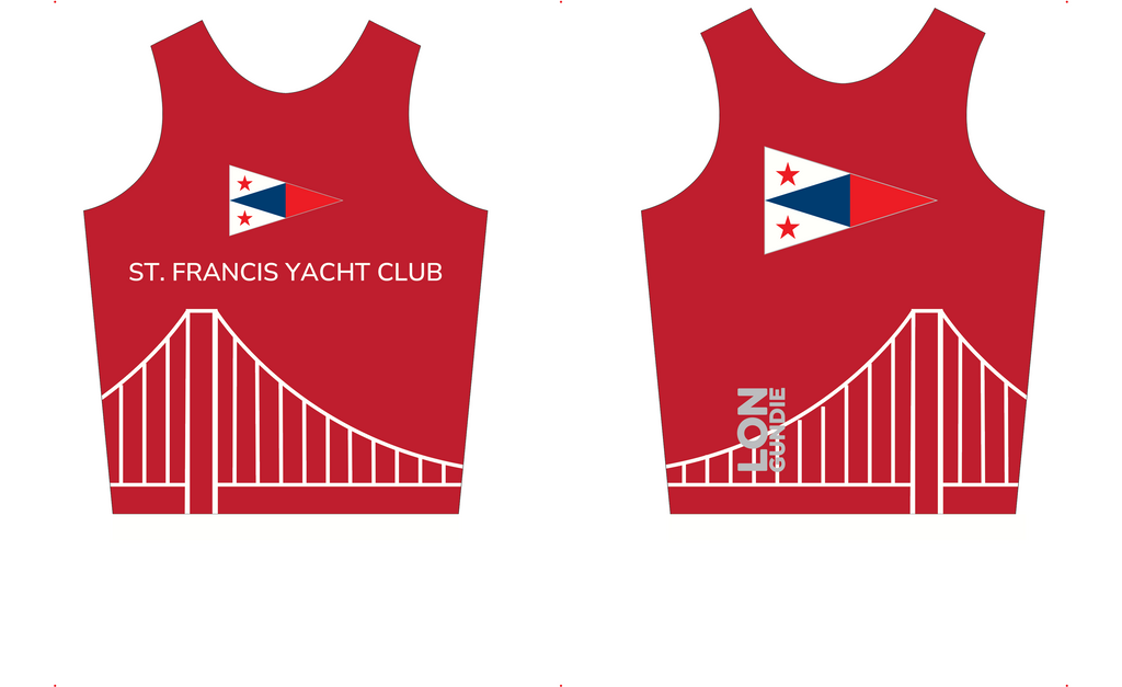 UNISEX PINNIE TOP TANK RED | ST. FRANCIS YACHT CLUB