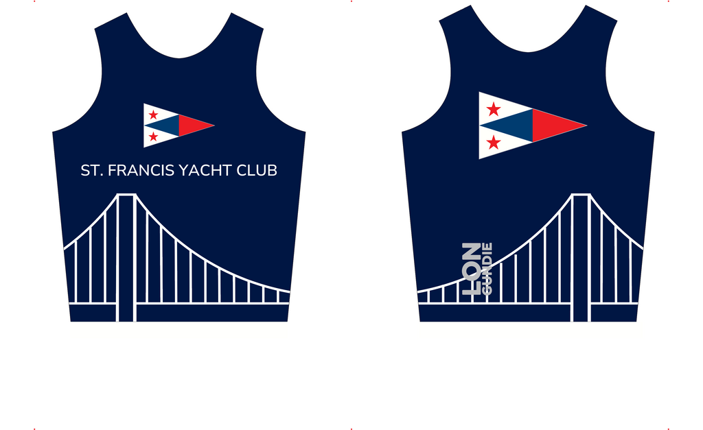 UNISEX PINNIE TOP TANK BLUE | ST. FRANCIS YACHT CLUB