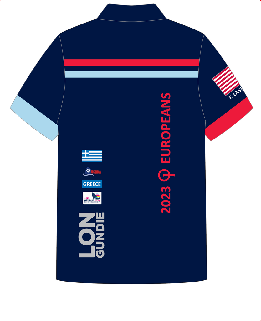 JR POLO SHIRT TOP SHORT SLEEVE NAVY | USODA EUROPEAN CHAMPIONSHIP | PSNLZ'D