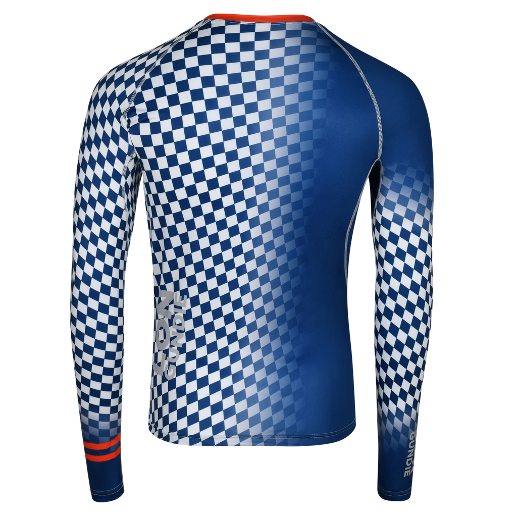 MEN RASH GUARD TOP LONG SLEEVE BLUE | LON GUNDIE