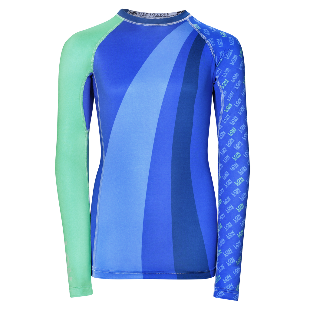 JR RASH GUARD TOP LONG SLEEVE GREEN | LON GUNDIE